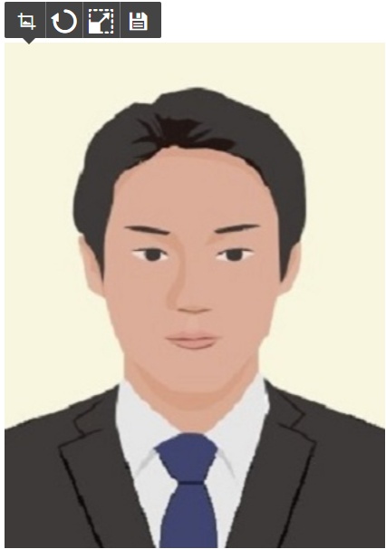 顔写真加工の確定
